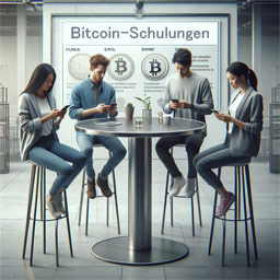 Lernende sitzend mit Smartphones